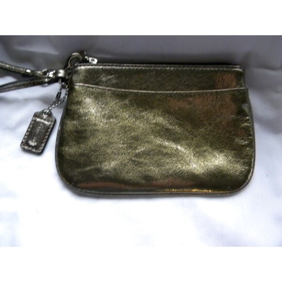 Coach Handbags - Coach Metallic Gold Wristlet